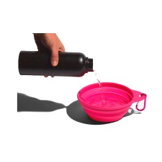 Comedouro Zee.Dog Go Bowl Rosa para Cães