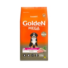 Ração Golden Mega para Cães Filhotes de Porte Grande Sabor Frango e Arroz 15 kg