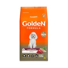 Ração Golden Fórmula Para Cães Adultos de Porte Pequeno Sabor Carne e Arroz