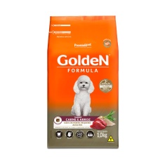 Ração Golden Fórmula Para Cães Adultos de Porte Pequeno Sabor Carne e Arroz