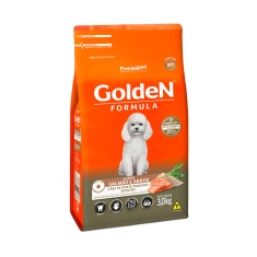 Ração Golden Fórmula Mini Bits para Cães Adultos de Porte Pequeno Sabor Salmão e Arroz