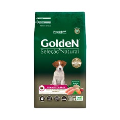 Ração Golden Seleção Natural Mini Bits para Cães Filhotes de Porte Pequeno Sabor Frango e Arroz