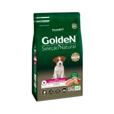 Ração Golden Seleção Natural Mini Bits para Cães Filhotes de Porte Pequeno Sabor Frango e Arroz