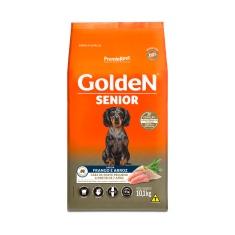 Ração Golden Fórmula Mini Bits para Cães Senior de Porte Pequeno Sabor Frango e Arroz