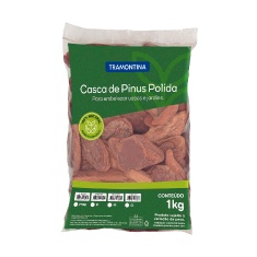 Casca de Pinus Tramontina Polida Grande para Jardim - 1 kg
