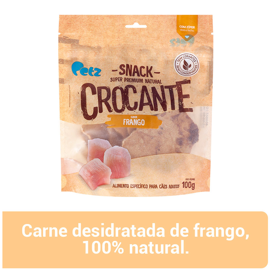 Snack Petz Crocante Frango para Cães Adultos - 100g