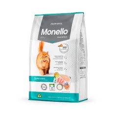 Ração Monello Bolas de Pelos para Gatos Adultos Sabor Frango e Peixe