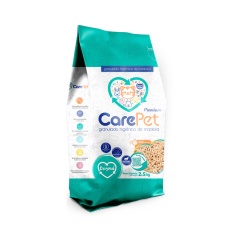 Areia Granulada de Madeira Premium CarePet para Gatos