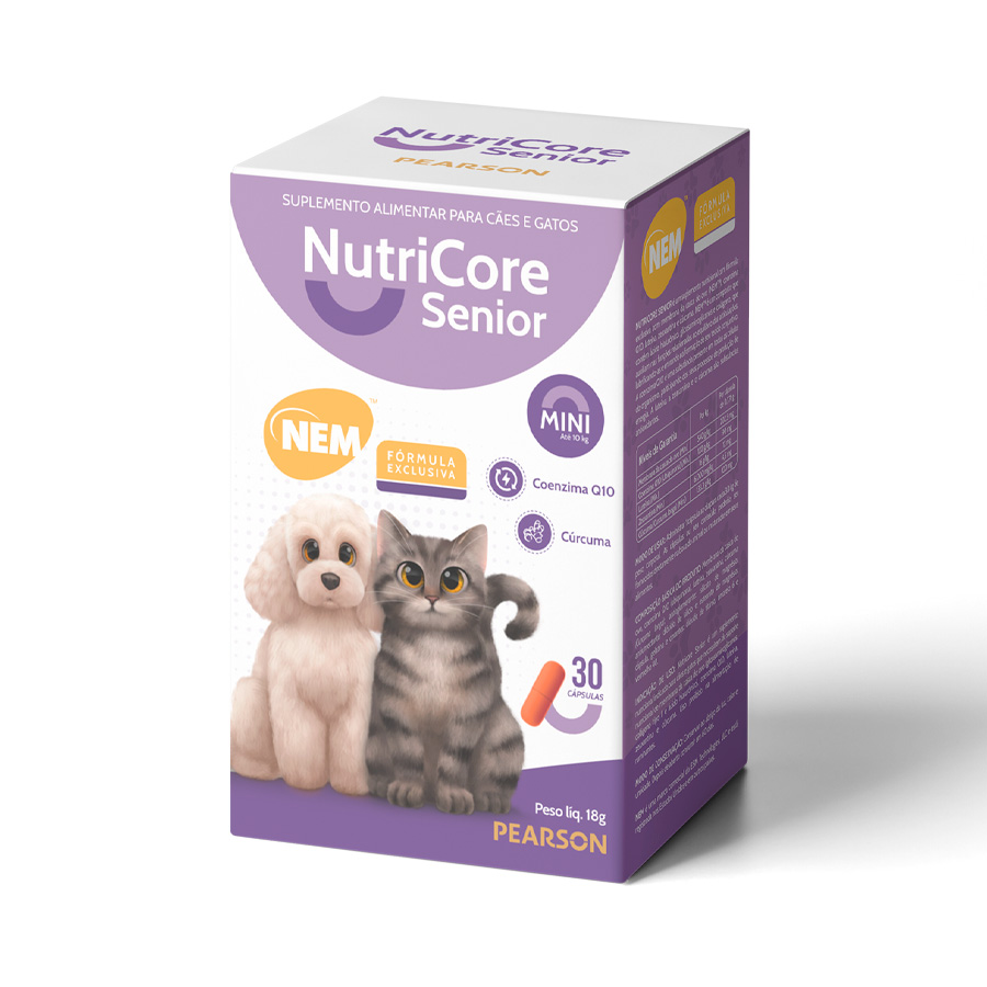Suplemento Alimentar NutriCore Senior Mini para Cães e Gatos - 30 capsulas Suplemento Alimentar NutriCore Senior Mini para Cães e Gatos - 30 capsulas