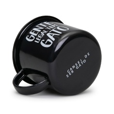 Caneca Cansei de Ser Gato Gente Legal Tem Gato Preta - 370ml