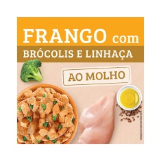Ração Úmida Kelcat Sachê para Gatos Sabor Frango com Brócolis e Linhaça 85g