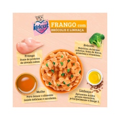 Ração Úmida Kelcat Sachê para Gatos Sabor Frango com Brócolis e Linhaça 85g