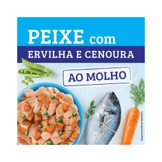 Ração Úmida Kelcat Sachê para Gatos Sabor Peixe com Ervilha e Cenoura 85g