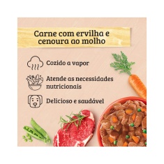 Ração Úmida Keldog Sachê para Cães Sabor Carne com Ervilha e Cenoura 100g