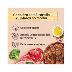 Ração Úmida Keldog Sachê para Cães Sabor Carneiro com Brócolis e Linhaça 100g