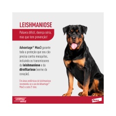 Antipulgas e Carrapatos Combo Advantage Max3  para Cães entre 10 e 25kg 2,5ml