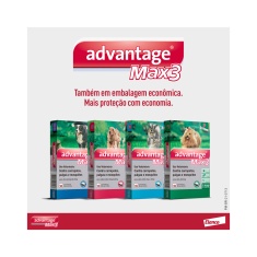 Antipulgas e Carrapatos Combo Advantage Max3  para Cães entre 10 e 25kg 2,5ml
