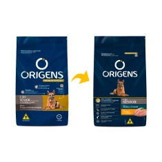 Ração Origens para Cães Sênior de Porte Médio e Grande Sabor Frango e Cereais Integrais