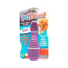 Brinquedo Mordedor Escova Lilás Pet Games para Cães