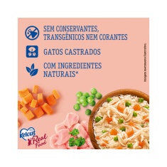 Ração Úmida Kelcat Real Food para Gatos Castrados Sabor Frango com Vegetais 85g