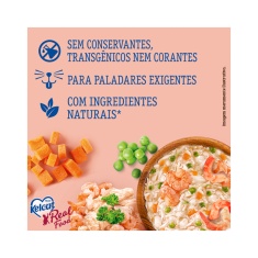 Ração Úmida Kelcat Real Food para Gatos com Paladares Exigentes Sabor Peixe Branco com Camarão 85g