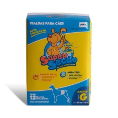 Fralda Descartável Super Secão para Cães Machos