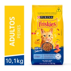 Ração Friskies Mar de Sabores para Gatos Adultos Sabor Atum, Salmão e Camarão