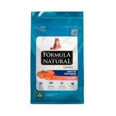 Ração Fórmula Natural Life para Gatos Adultos Castrados Sabor Salmão 10,1kg