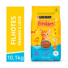Ração Friskies para Gatos Filhotes Sabor Frango, Leite e Cenoura