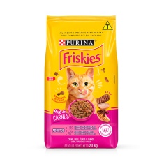 Ração Friskies Mar de Sabores para Gatos Adultos Sabor Atum, Salmão e Camarão
