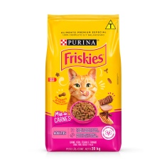 Ração Friskies Mix de Carne para Gatos Adultos Sabor Carne, Peru, Fígado e Frango