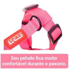 Peitoral Spike Pink para Cães