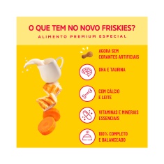 Ração Friskies para Gatos Filhotes Sabor Frango, Leite e Cenoura