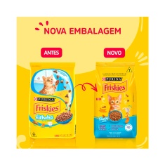 Ração Friskies para Gatos Filhotes Sabor Frango, Leite e Cenoura