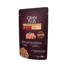 Ração Úmida GranPlus Gourmet Sachê para Cães Filhotes Sabor Frango - 100g