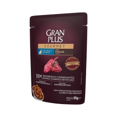 Ração Úmida GranPlus Gourmet Sachê para Gatos Castrados Sabor Ovelha - 85g