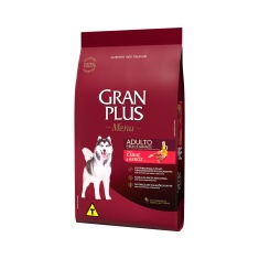 Ração GranPlus Menu Para Cães Adultos de Porte Médio e Grande Sabor Carne e Arroz