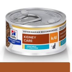 Ração Úmida Hills Kidney Care k/d Sabor Atum e Vegetais para Gatos Adultos
