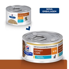 Ração Úmida Hills Kidney Care k/d Sabor Atum e Vegetais para Gatos Adultos
