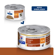 Ração Úmida Hill's Prescription Diet Lata k/d Cuidado Renal para Gatos Adultos 82g