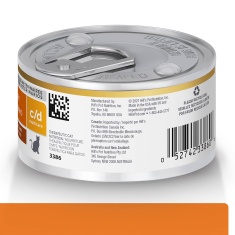 Ração Úmida Hill's Prescription Diet c/d Multicare Cuidado Urinário Lata para Gatos Adultos Sabor Frango & Vegetais 82g
