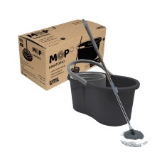 Mop Útil Pop Preto com Cesto Giratório