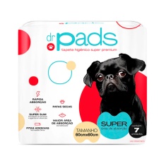 Tapete Higiênico Dr. Pads Slim 60 x 60 para Cães