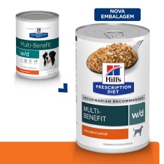 Ração Úmida Hill's Prescription Diet Lata w/d Controle do Peso e Glicêmico para Cães Adultos 370g