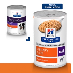 Ração Hill's Prescription Diet Lata u/d para Cães Adultos Cuidado Urinário 370 g