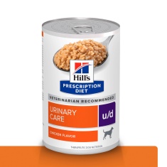Ração Hill's Prescription Diet Lata u/d para Cães Adultos Cuidado Urinário 370 g