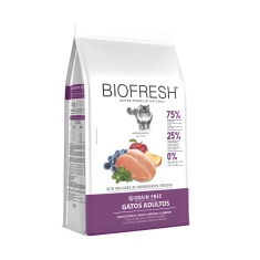 Ração Biofresh para Gatos Adultos Sabor Frango, Maçã, Orégano e Blueberry
