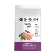Ração Biofresh para Gatos Adultos Sabor Frango, Maçã, Orégano e Blueberry
