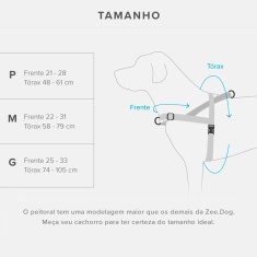Peitoral Anti Puxão Zee.Dog SofterWalk Gotham para Cães