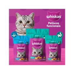Petisco Whiskas Temptations Pelo Saudável para Gatos Adultos 40 g